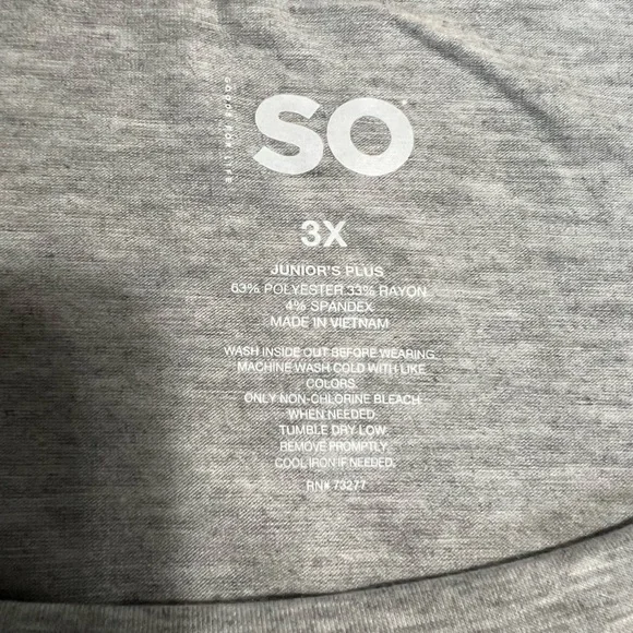 NWT SO|Classic Crewneck Tshirt|Size 3X - Picture 5 of 5